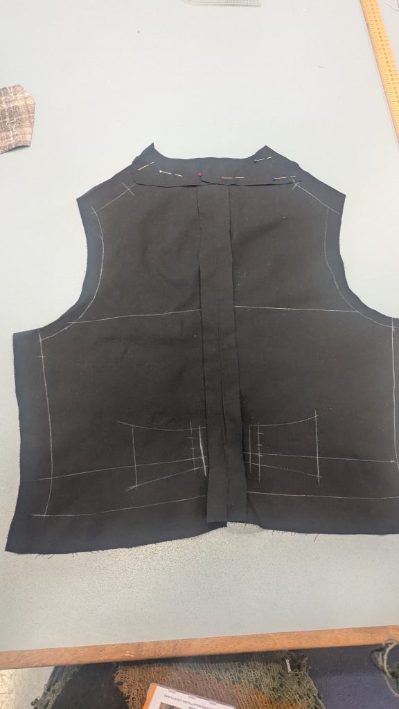 Backs sewn together